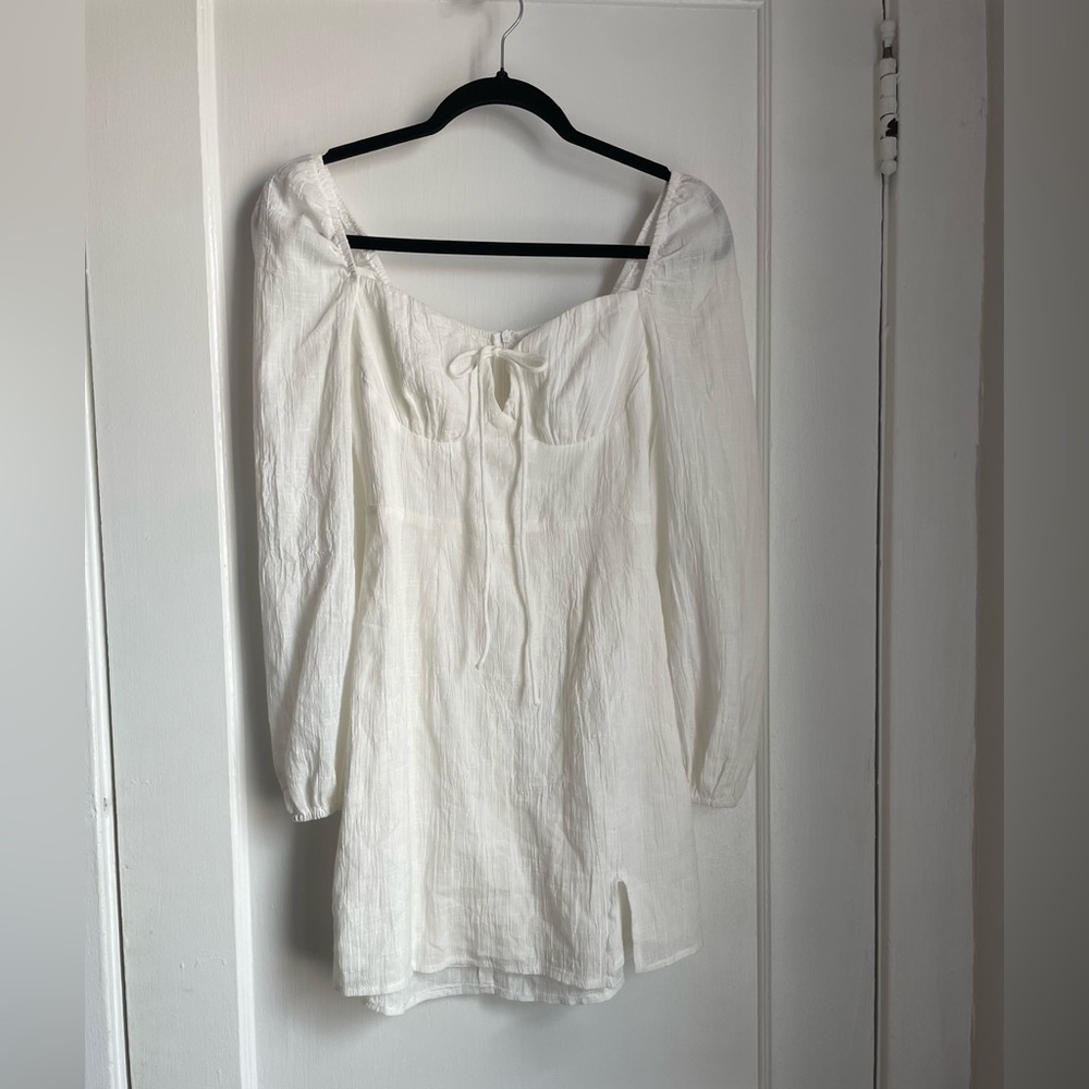 Princess Polly Cream Long Sleeve Dress